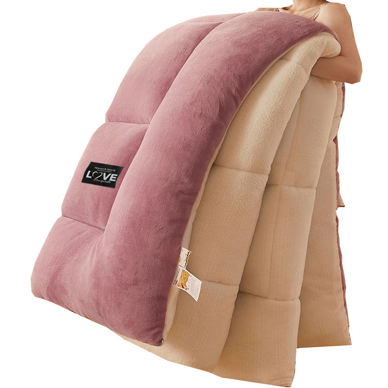 Mantras de invierno engrosado mantas de invierno de coral vello pequeño edredón dormitorio de estudiantes siesta sofá leche vello mantas