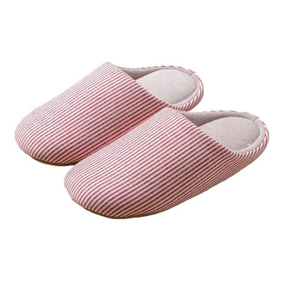 New Cotton Slippers for Men and Women in Autum, Silent Japanese-Style Soft-Soled Couples Home Indoor Non-Slip Floor Confinement Shoes Spring
