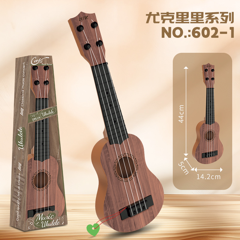 Fábrica de simulación directa ukelele de simulación de los niños guitarra puede jugar iluminación instrumento musical educativo Juguete musical