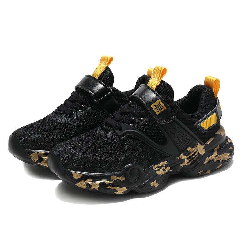 Zapatos de baloncesto transfronterizos para niños de doble malla de tela baja para niños al aire libre zapatos de running casuales transpirables