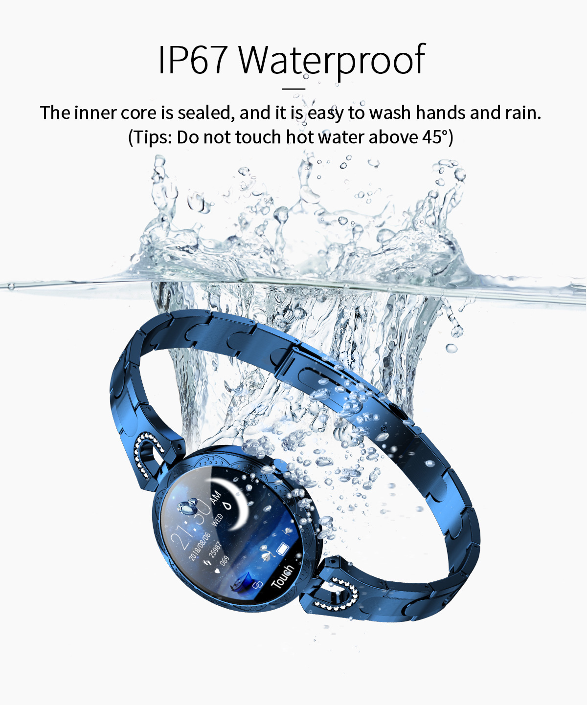 Woman Smart Watch Bracelet Girl Heart Rate Blood Pressure undefined
