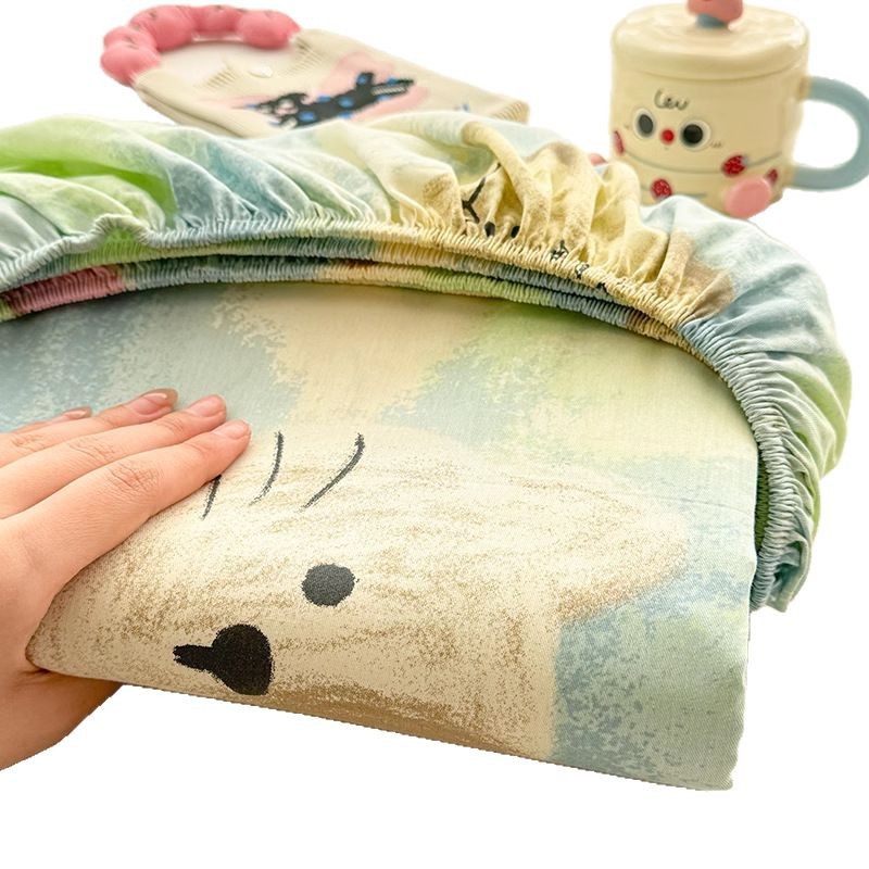Nueva funda de cama de algodón de dibujos animados de algodón grueso funda protectora de colchón Simmons 2024 nueva temporada universal