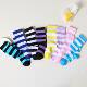 Three Maple Leaf Cross-border Socks Distinctive Cotton Socks New Fashionable Cotton Socks Middle Barrel European and American Fashionable Stockings Horizontal Stripes