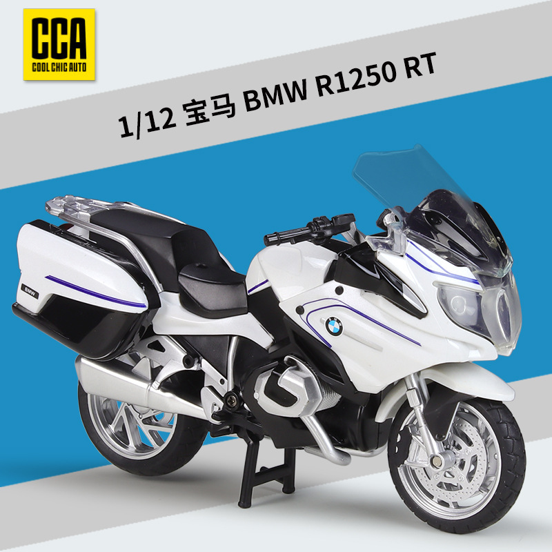 CCA1:12 BMW BMW R1250 RT locomotora pesada motocicleta simulación modelo de aleación terminado con base