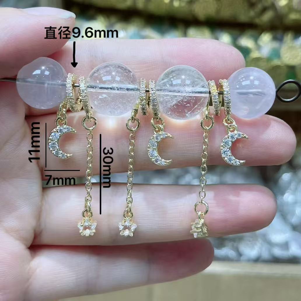 14K Gold-Filled High Color Retention Moon Star Lift Bead Crystal DIY Accessories Bracelet Bracelet Beaded Accessories