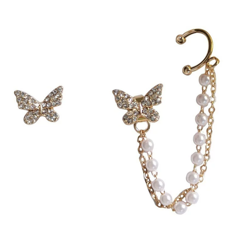 Ear clips with tassels, brand earrings, accessory, internet celebrity, wholesale