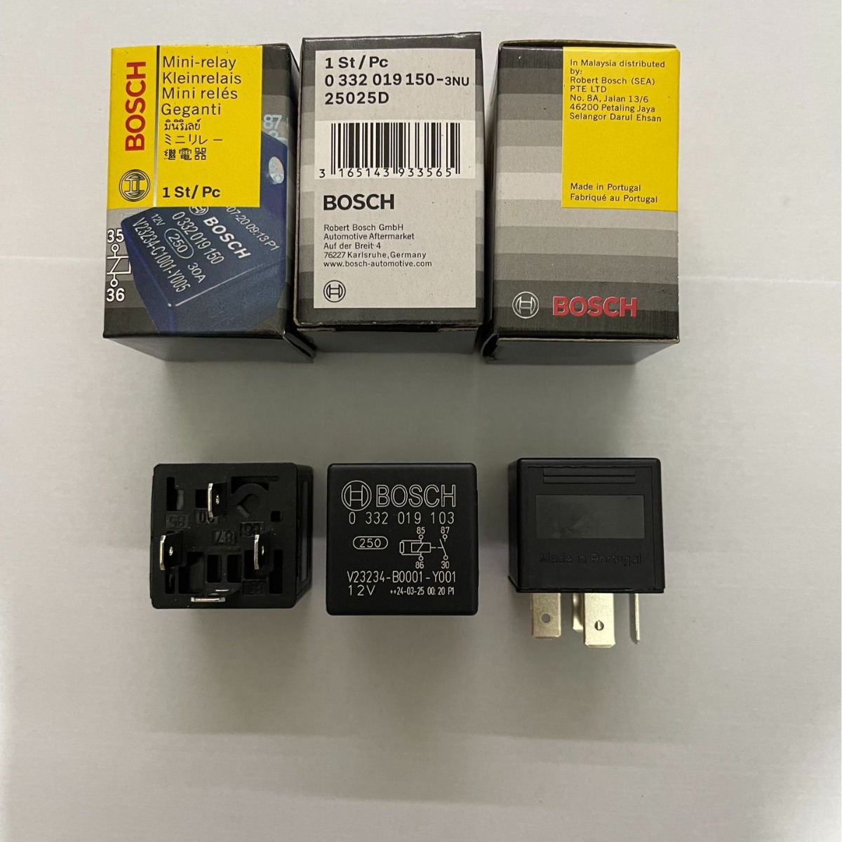 博世汽车继电器V23234-B0001-Y001博世12V 4脚继电器0332019103