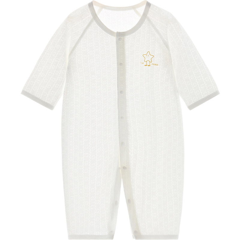 Baby overcoat de verano ropa de recién nacidos 0 hombre marzo 6 mujer 9 ropa de harina para niños pijamas delgados de manga larga ropa de verano bebé