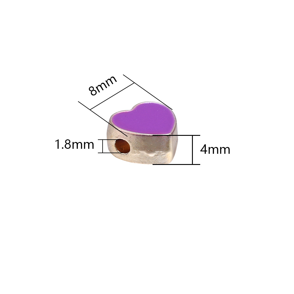 DIY Jewelry Accessories Classification 10 PCS/Package Alloy Heart Shape DIY Jewelry Accessories Beads