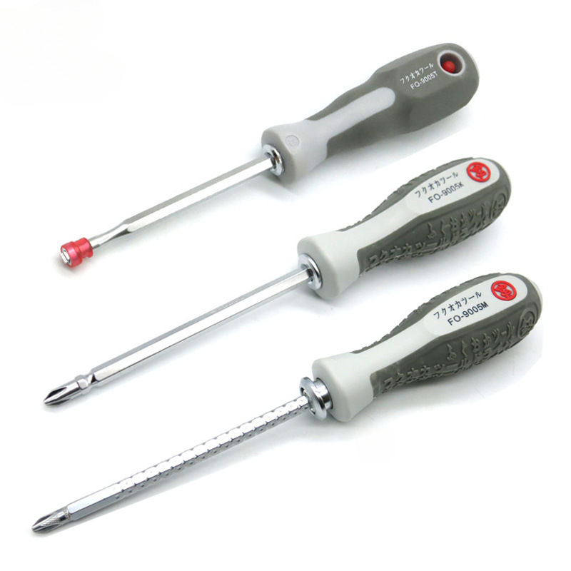 Japón Fukuoka destornillador de doble propósito una cruz de hoja de corte industrial ultra dura importación de doble destornillador de doble cabeza de Alemania