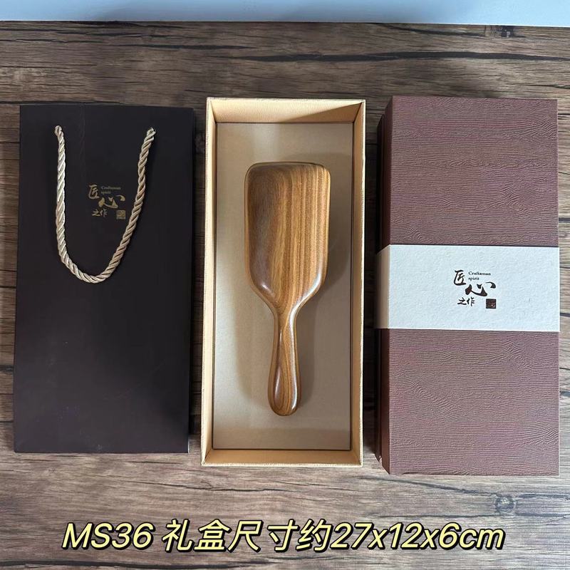 緑檀木のエアバッグの櫛の積み重ねの漆の彩色の絵のエアクッションの櫛の女性の大衆の高級なギフトボックスの巻き髪の天然木の櫛の卸売り|undefined