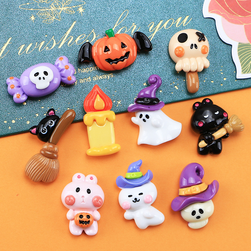 New Halloween Pumpkin Monster Creative DIY Cream Glue Phone Case Headwear Hairpin Resin Accessories Wholesale New Halloween Pumpkin Monster Creative DIY Cream Glue Phone Case Headwear Hairpin Resin Accessories Wholesale