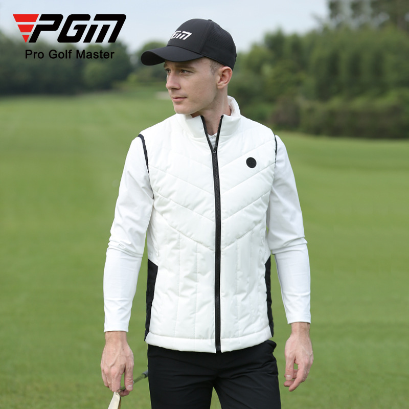 PGM golf vest men's windproof vest autumn and winter cotton warm coat clothing men's clothing
