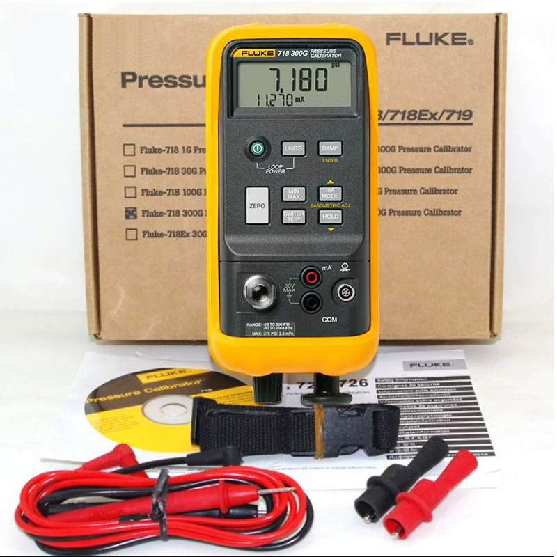 Fluke Fluke718 калибратор давления портативный процессный прибор F718 высокоточный прибор давления 1G