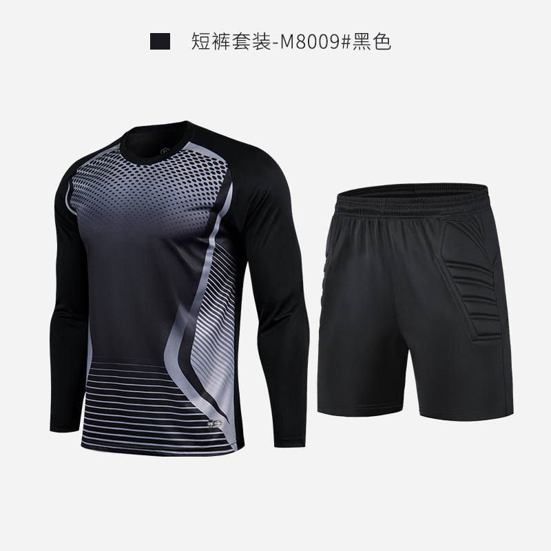 Portero de fútbol ropa traje de los hombres adultos puerta uniforme niños de manga larga pórtico ropa equipo de fútbol Número de impresión