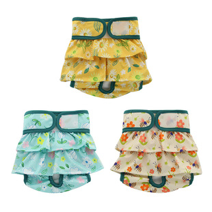 Skirt female dog cloth diaper guowshell dog physiological pants washable pet dog diaper anti-harassment during physiological period