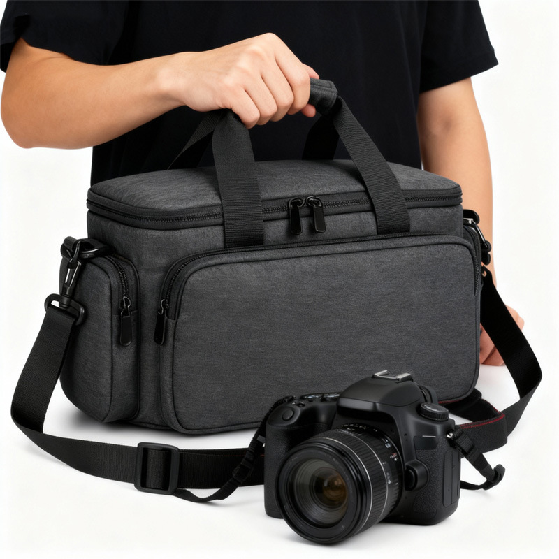 Cross-Border New Portable Camera Bag Portable Shoulder Crossbody Large Capacity Outdoor Slr Camera Storage Bag