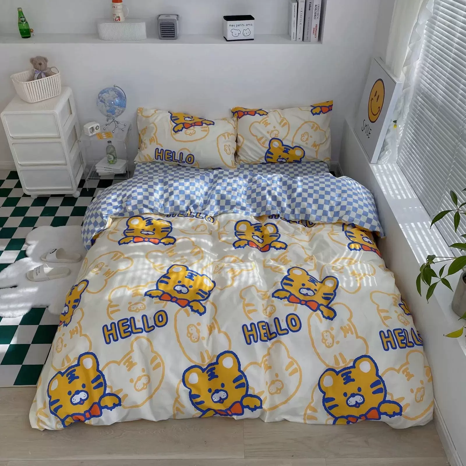 纯棉布料宝宝斜纹面料儿童床品被套卡通印花棉布婴儿床单布料宽幅