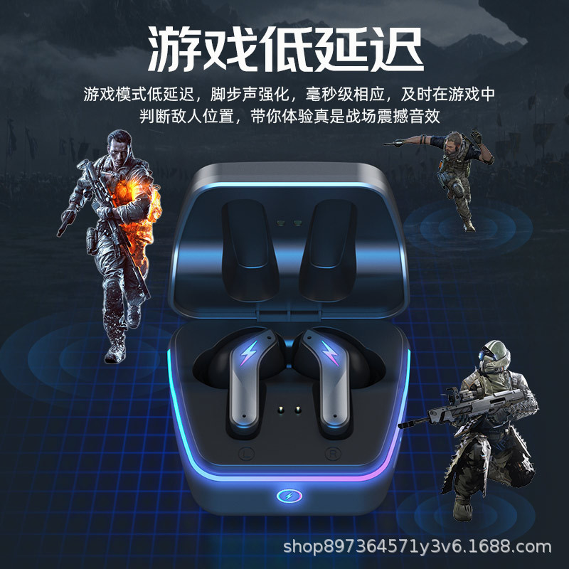 Cross-Border K3 Private Model Wireless Gaming Bluetooth Headset Tws In-Ear Long Battery Life Low Latency Noise Reduction Waterproof Headset