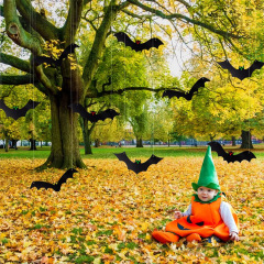 2025 ハロウィンコウモリペンダント屋外パーティー中庭壁装飾ツリーハンギンググローアイペンダント