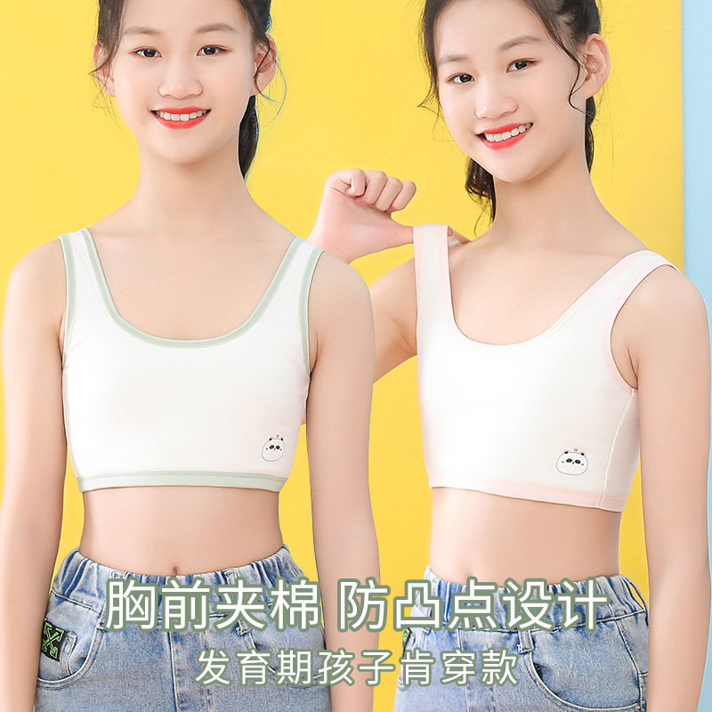 Developmental underwear for girls, junior high school students, senior high school students, large girls, children's thin pure cotton bra, small vest