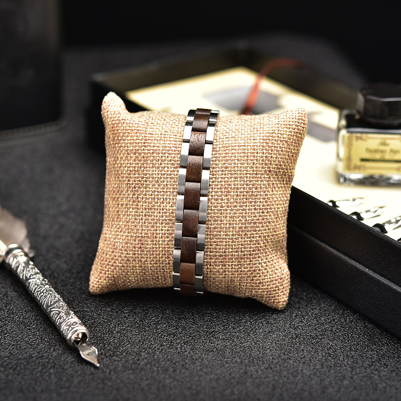 48g Weight Bracelets Classification Wood Chain Material 1 Piece Quantity Holiday, Daily Occasion Wood Material Geometric Pattern Men's Gender Vintage Style, Simple Style Style Vintage Style Simple Style Geometric Wood Men's Bracelets Men's Chain Bracelets 11