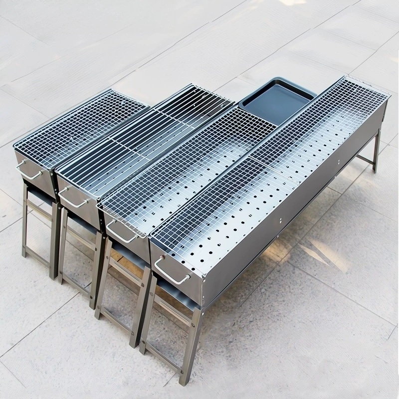 # Утолщенный гриль для барбекю на открытом воздухе, складной портативный гриль для барбекю с шампурами для баранины, сварной барбекю Zibo