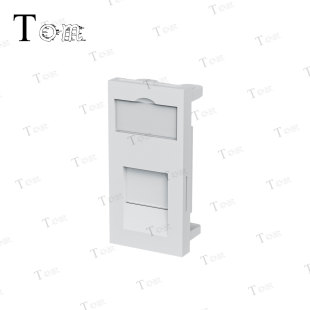 50*25mm Flat British Network Panel British Single Port Network Panel Plastic Frame British Panel