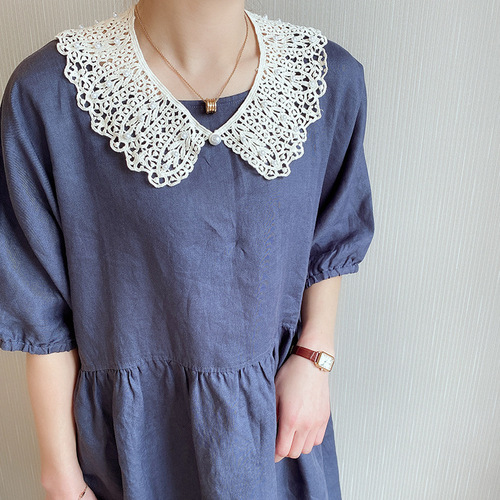 Beaded cotton lace outer shawl for women spring and summer matching shirt skirt decorative scarf fake collar waistcoat