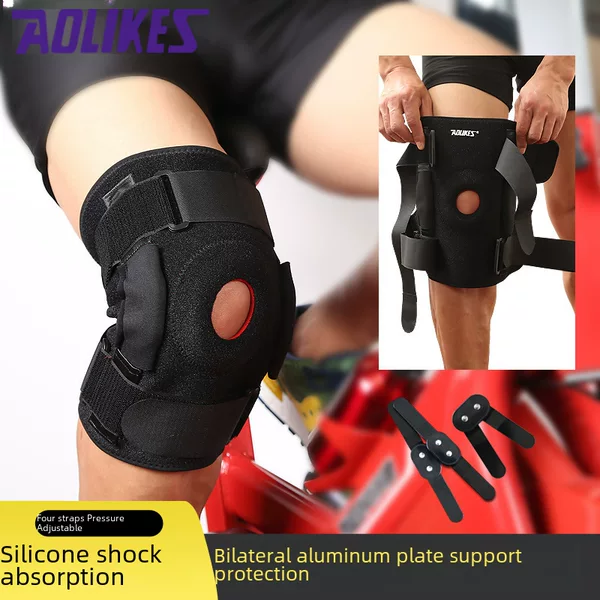 Outdoor knee pads breathable sports professional riding mountaineering steel leaf spring knee pads for men and women spot manufacturers wholesale