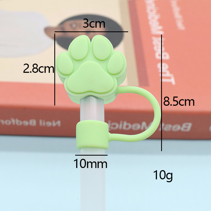 10mm食品級シリカゲルストローキャップ防塵ストロープラグかわいいストローキャップ立体アニメ防塵カバーストローカバー|undefined