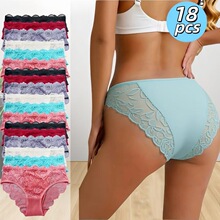 N 78152 Lace Trim Breathable Seams Panties ��˿�޺��ڿ�