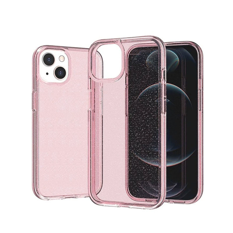 适用苹果17ProMax手机壳15简约14透明大孔12闪粉壳iphone16保护套|undefined