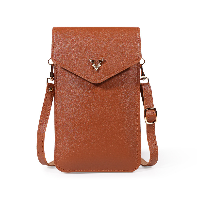 2023 nueva tendencia de moda bolso del teléfono móvil de las mujeres ins primavera y verano color sólido estudiante textura mini mensajero bolsa al por mayor