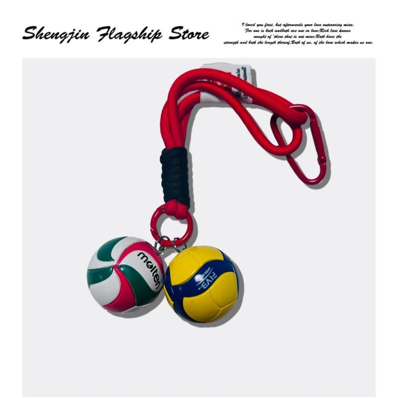 Keychain original de voleibol bolso creativo colgantes chinos mujeres y hombres mikasa fila mini recuerdos premios concurso