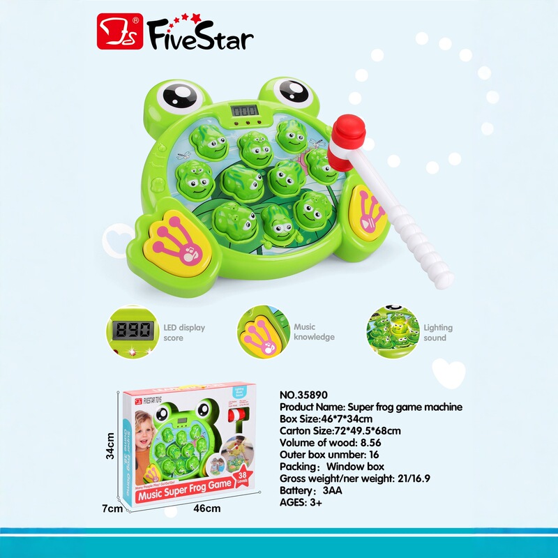 Cross-Border Amazon Whack-A-Mole Multifunctional Electric Frog Game Machine Breakthrough Knocking Educational Early Education Toy