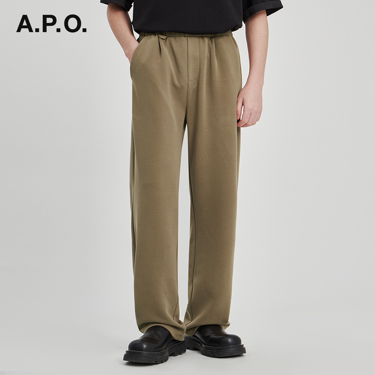 Ropa de hombre APO | Pantalones casuales de pierna ancha sueltos de estilo coreano 2024 verano nuevo estilo pantalones rectos sueltos de alta gama hombres
