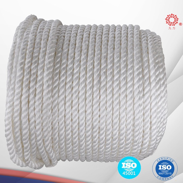 三股尼龙绳PA绳捆扎绳聚酰胺绳Nylon绳锦纶绳耐纶绳白色polyamide