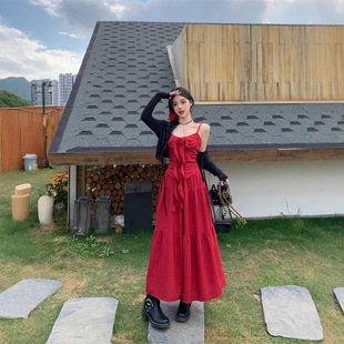 plus size Korean Style Pure Desire Style Ruffle Sling Three-piece Set Women's Summer chubby girl French Style Retro Slimming Short Skirt
