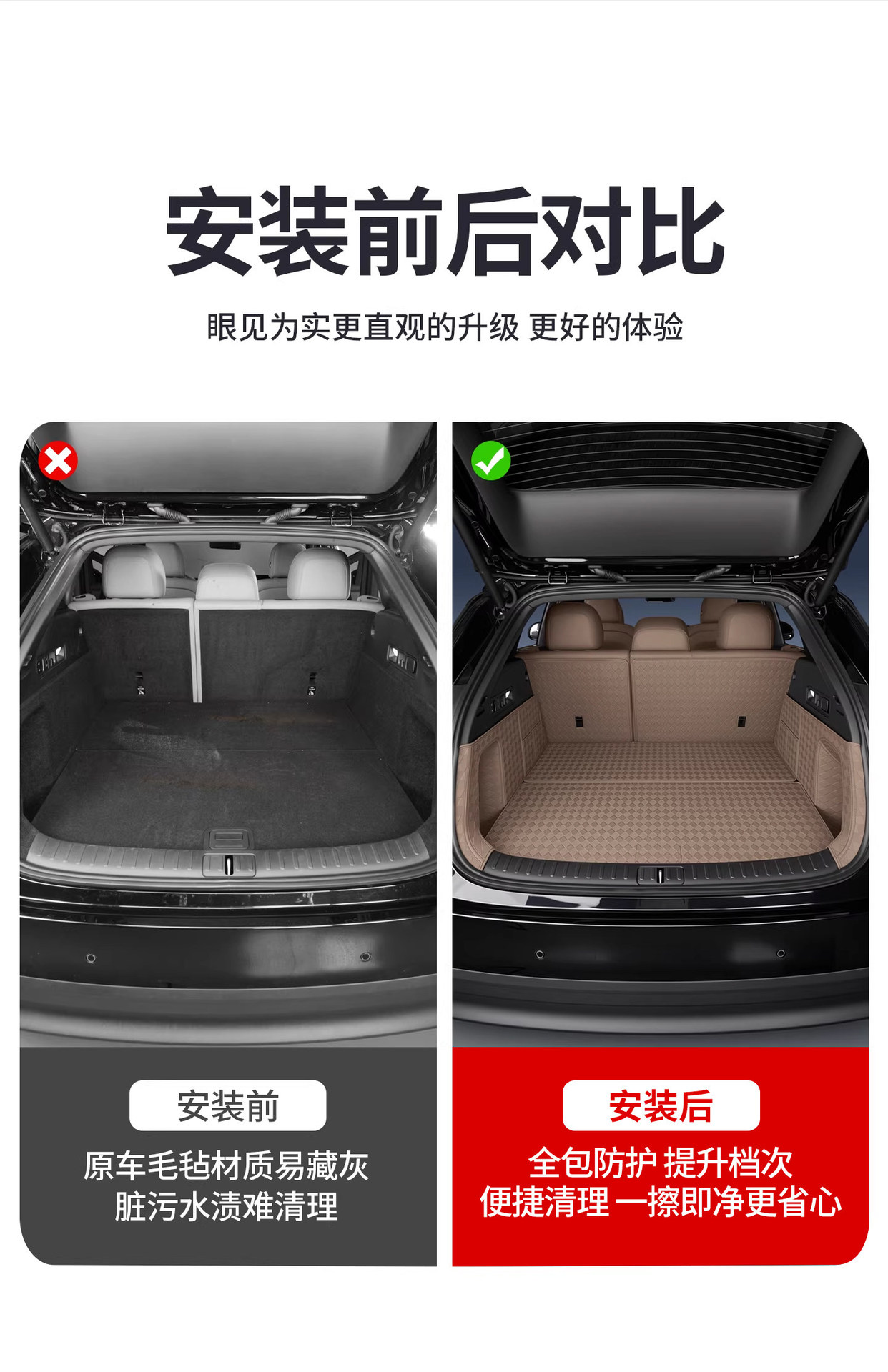 Suitable for Ideal I6 Trunk Mat, Full Coverage L6L7 Leather Trunk Mat, Scratch-Resistant and Wear-Resistant L8L9I8 Accessories
