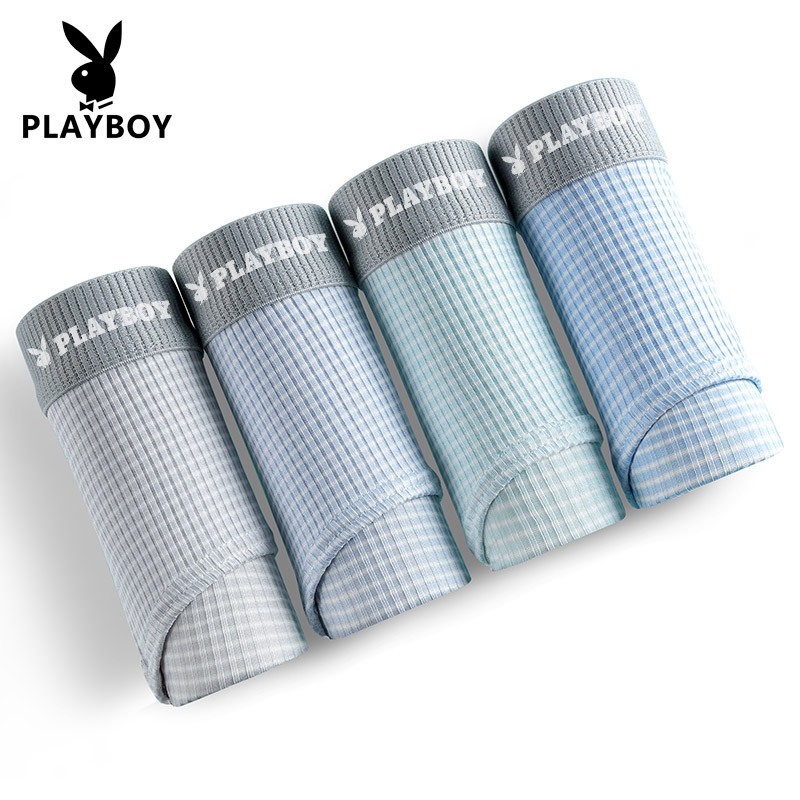 Playboy Vip Summer Underwear for Men, Ice Silk Breathable Briefs with Antibacterial Inner Lining, One-Piece Wholesale