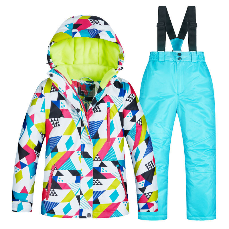 @2021 Winter Children's Ski Suit Set, Thickened, Warm, Comfortable, and Breathable, Dropshipping Available