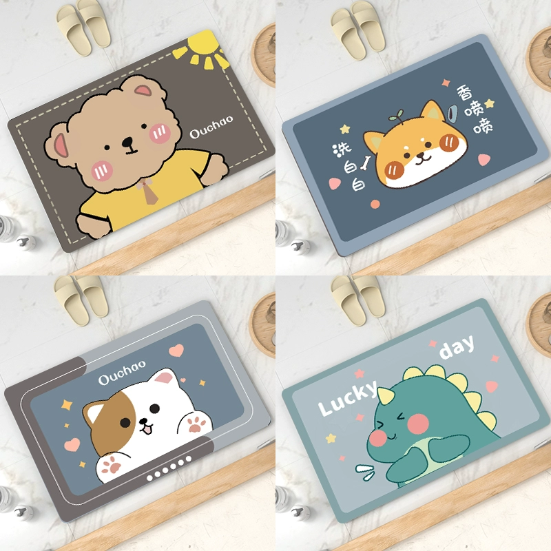 Коврики для ванной комнаты, коврики для входа, дверные коврики, впитывающие нескользящие коврики для туалета и ванной комнаты, ковры для домашней двери, Ма Сяо