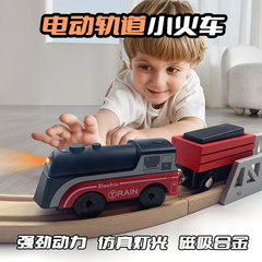 New Electric Locomotive Old Train Plastic Toy Challenge Simulation Car Interactive Cognitive Model Wholesale