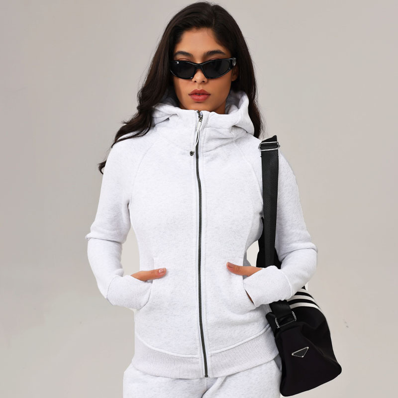 2025 primavera y verano ocio invierno encapuchado LULU chaqueta de yoga con chaqueta deportiva cálida al aire libre image 8