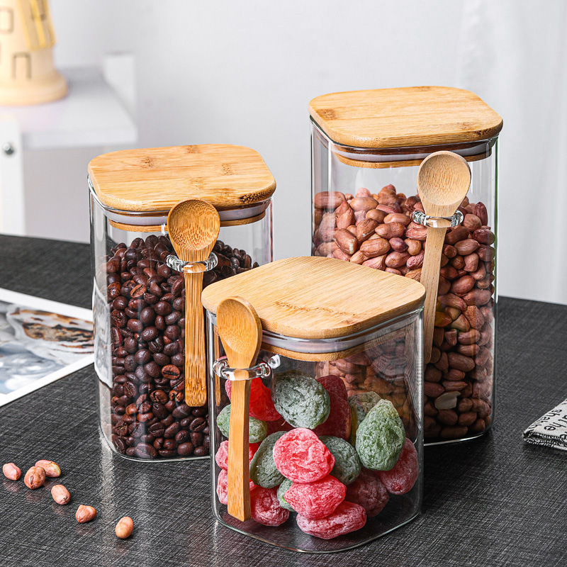 square glass storage system