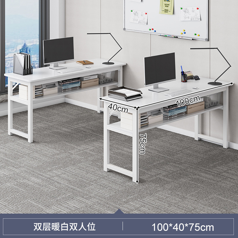 Combinación de escritorio y silla de oficina Mesa doble para el personal Espacio para el personal Mesa de computadora de escritorio moderna simple Mesa larga Banco de trabajo