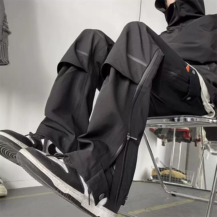 Полуосень designer маленькие путешествия водонепроницаемые брюки для лазания с молнией, американский стиль, тренд сезона