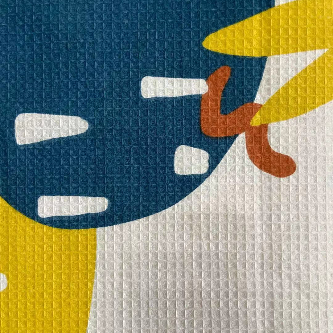 华夫格印花床单布 全棉梭织21*21 78*72 160克漂白染色家纺蜂巢布