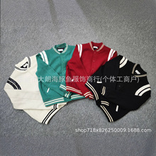 高版本 S1P权志龙同款羊毛拼皮毛呢飞行员夹克韩版ins棒球服外套